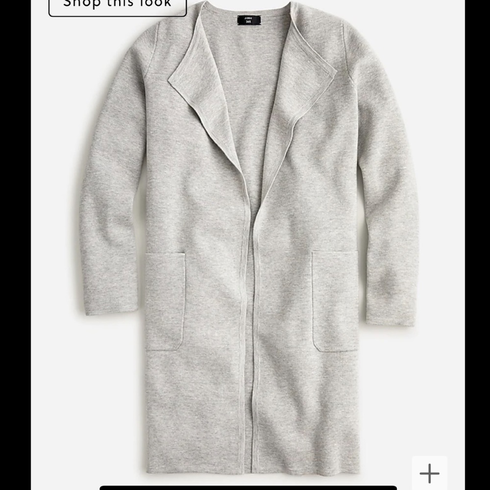 J Crew Juliette collarless sweater-blazer